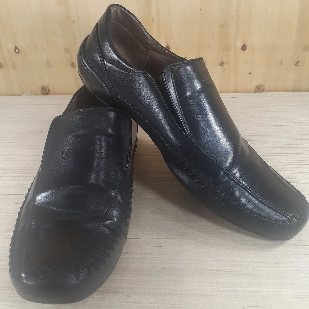 Robert Gate Men's (US Size 8.5)  (CM 41)  Black Slip-On Dress Shoe EUC RARE!!